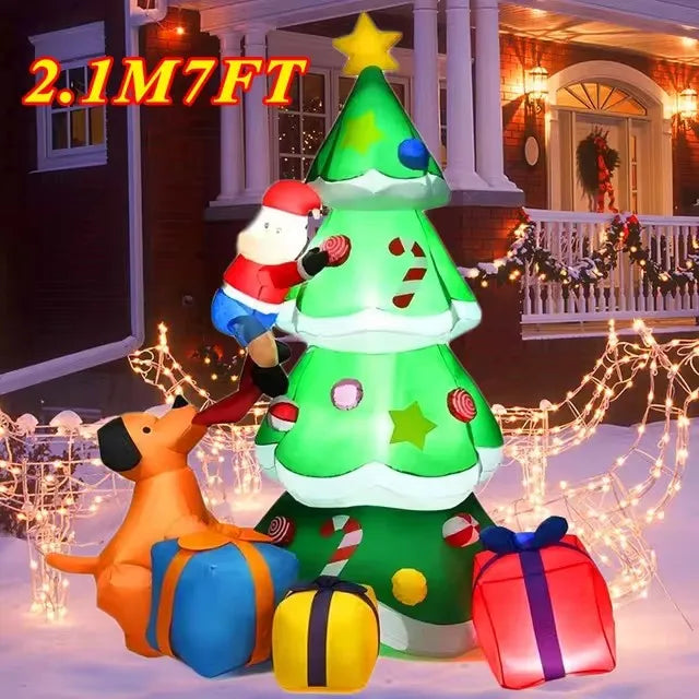 Christmas Inflatable Style Decoration Built-in LED Lights Inflatable Model Outdoor Ornament Xmas Party New Year Garden Decor