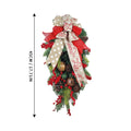 Christmas Wreath Retro Bells Artificial Wreath 45cm Window Wall Front Door Hanging Garlands Rattan Home Christmas Decorations