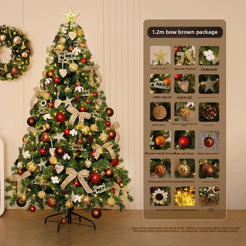 Christmas Decorations Christmas Tree with Lights Package Living Room Large Christmas Tree Ornament Scene Decoration