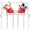 Christmas Decorations Outdoor Yard,Garden Metal Stakes with Solar LED Lights,Santa Claus,Elk,Perfect for Outdoor Lighted Holiday