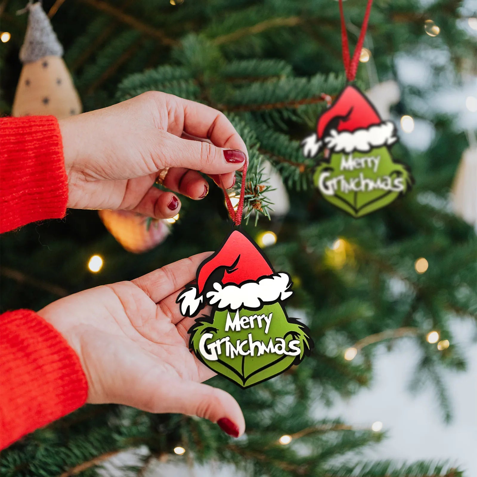 Christmas Tree Decorations, Christmas Cute Wooden Hanging Ornaments For Tree Pendants, Christmas Decor Indoor Home Party Gifts