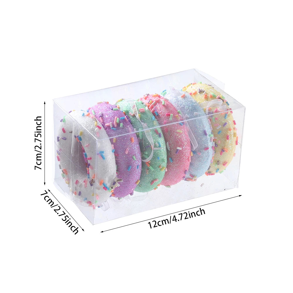 Mix Cute Candy Donuts Cupcake Ice Cream Cone Christmas Ornaments Kit Christmas Tree Hanging Decorations Gifts Navidad Natal