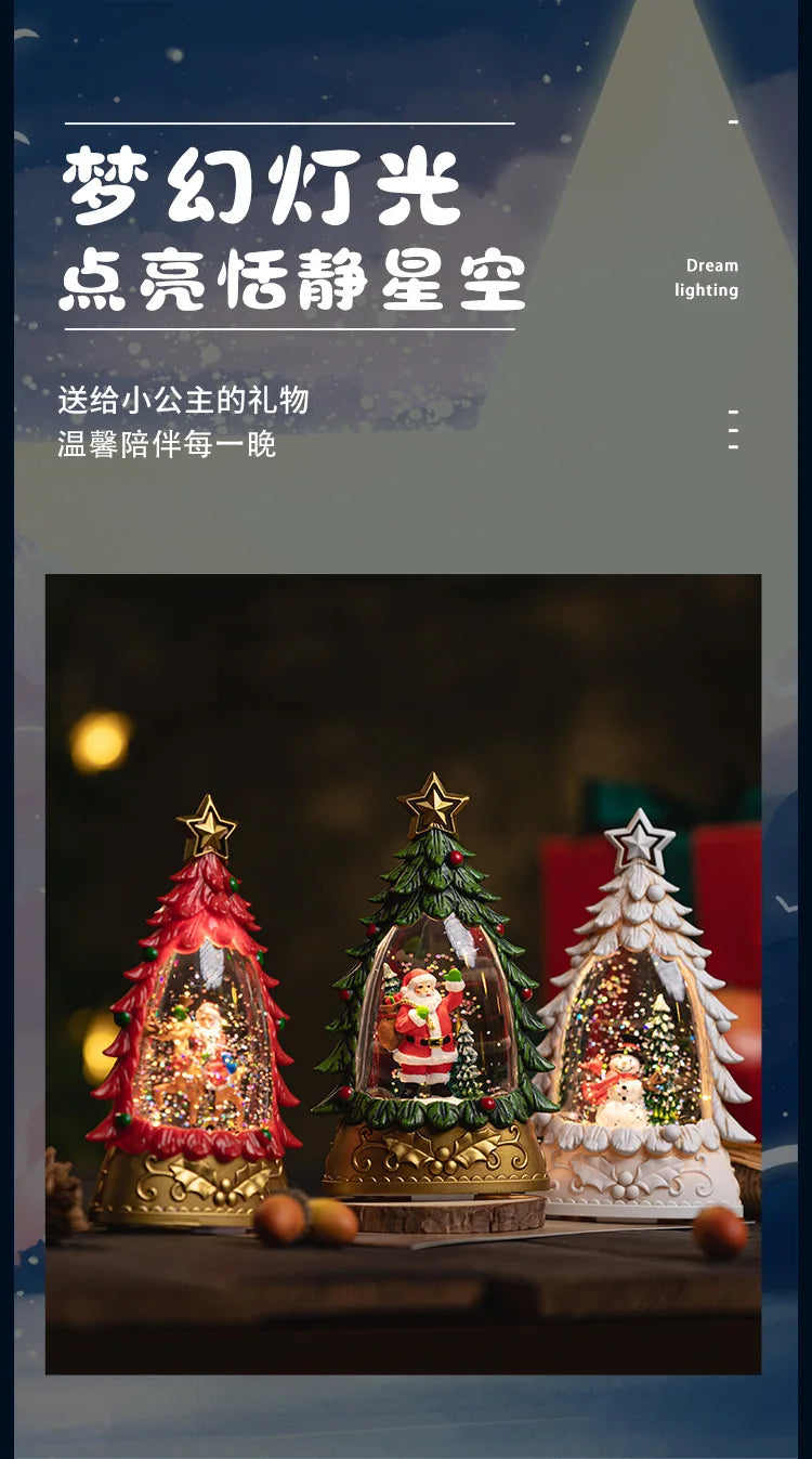 Christmas Scene Decoration Small Gifts Crafts Drifting Snow Crystal Ball Children's Toys Birthday Gift Decoration