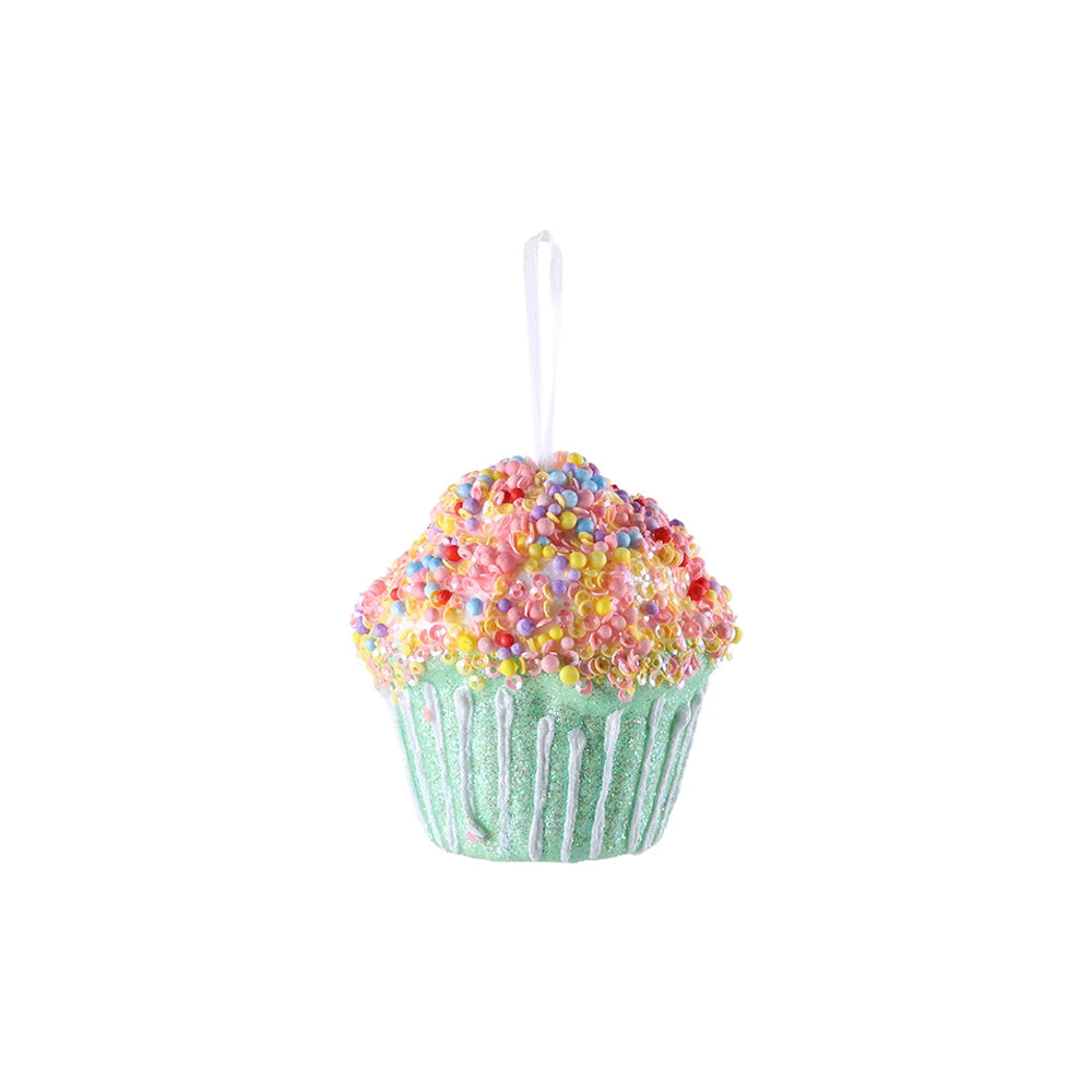 Mix Cute Candy Donuts Cupcake Ice Cream Cone Christmas Ornaments Kit Christmas Tree Hanging Decorations Gifts Navidad Natal