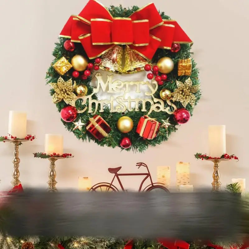 Christmas Decoration Handmade Simulation Christmas Wreath Door Hanging Window Props Exquisite High Quality Home Decor