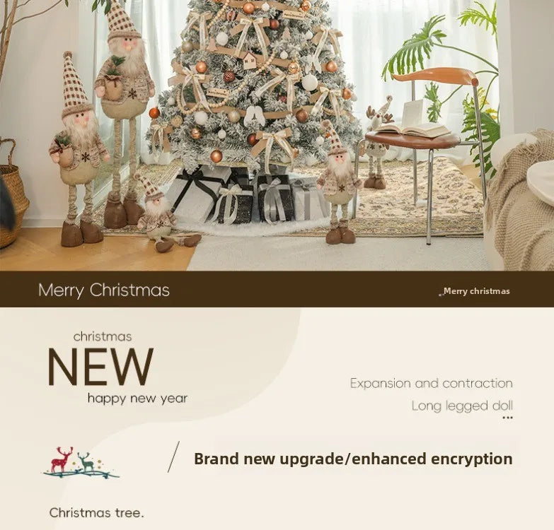 New Christmas decorations for home white Christmas tree living room high-end encryption ornaments large-scale atmosphere layout