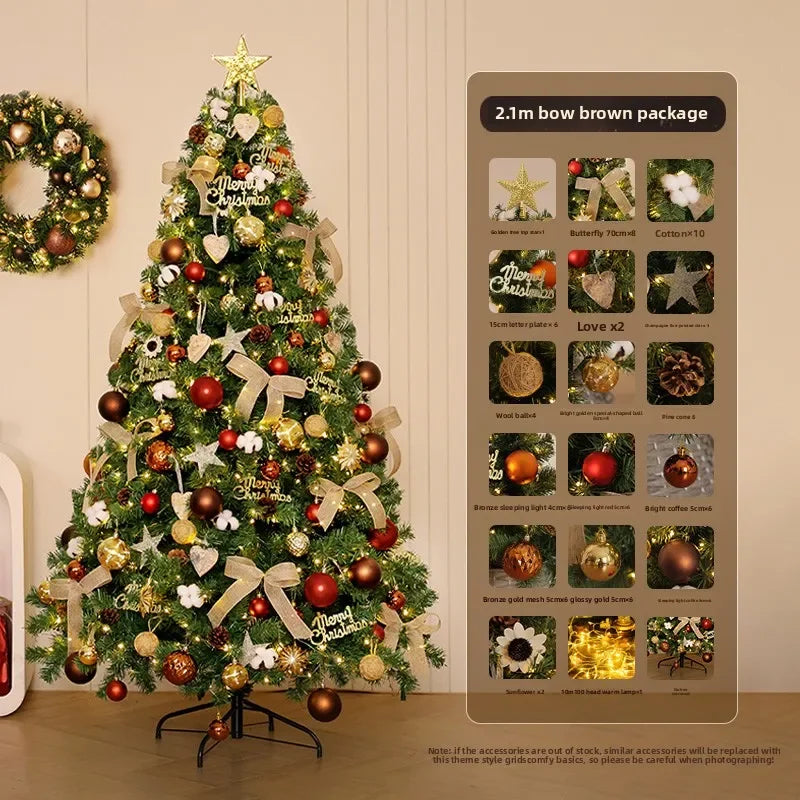 Christmas Decorations Christmas Tree with Lights Package Living Room Large Christmas Tree Ornament Scene Decoration