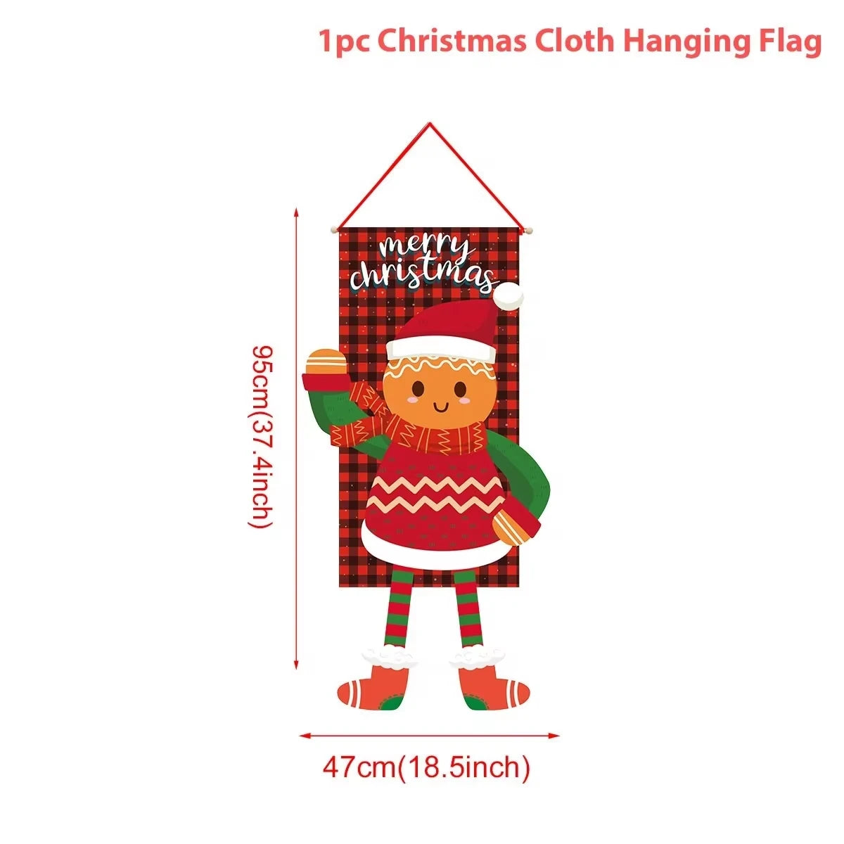 Merry Christmas Hanging Flag Christmas Decorations For Home 2024 Christmas Door Banner Xmas Gifts Navidad Happy New Year 2025