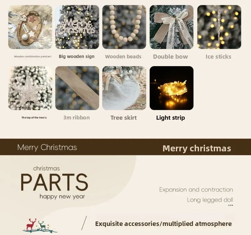 New Christmas decorations for home white Christmas tree living room high-end encryption ornaments large-scale atmosphere layout