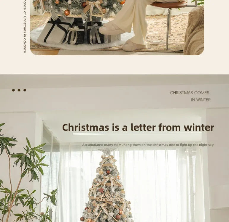 New Christmas decorations for home white Christmas tree living room high-end encryption ornaments large-scale atmosphere layout