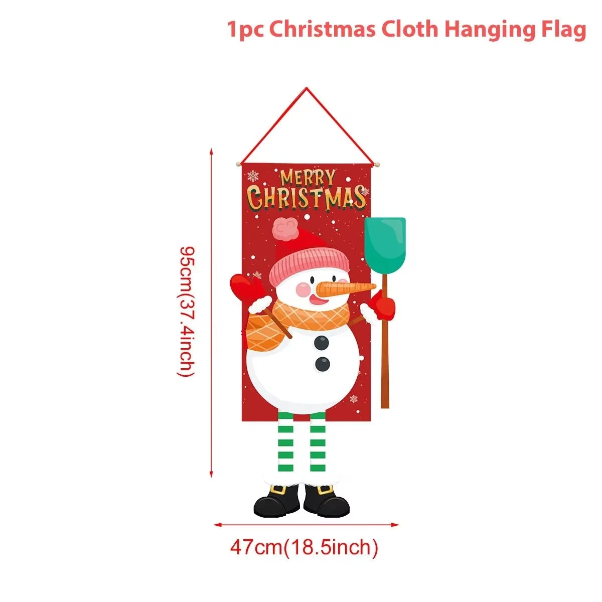 Merry Christmas Hanging Flag Christmas Decorations For Home 2024 Christmas Door Banner Xmas Gifts Navidad Happy New Year 2025