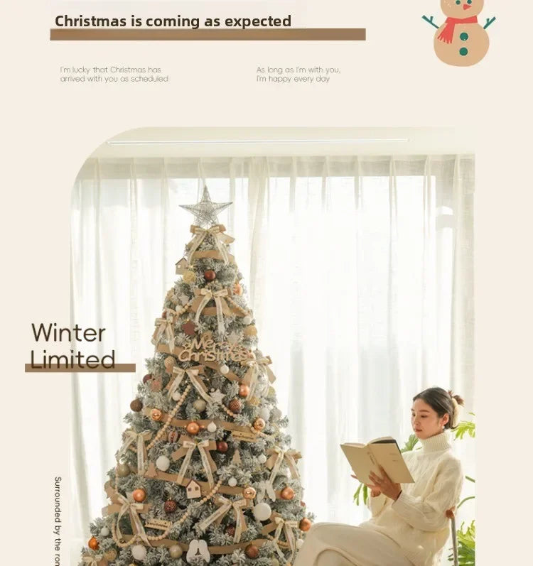 New Christmas decorations for home white Christmas tree living room high-end encryption ornaments large-scale atmosphere layout