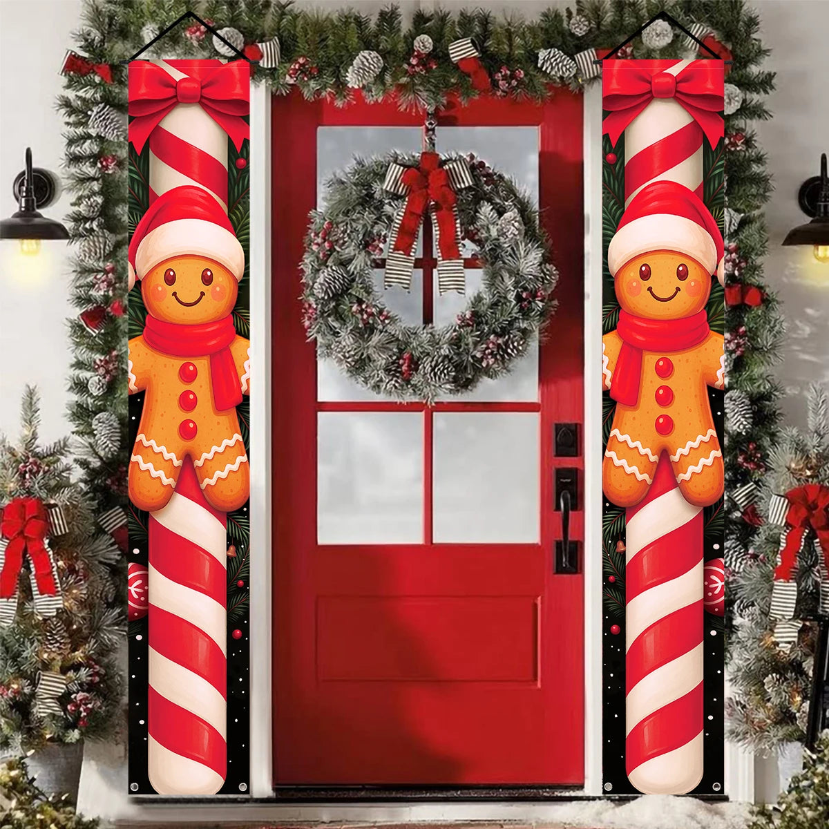 Christmas Hanging Door Banner Merry Christmas Decoration for Home 2025 Xmas Door Decor Navidad Notal Noel Ornament New Year 2026