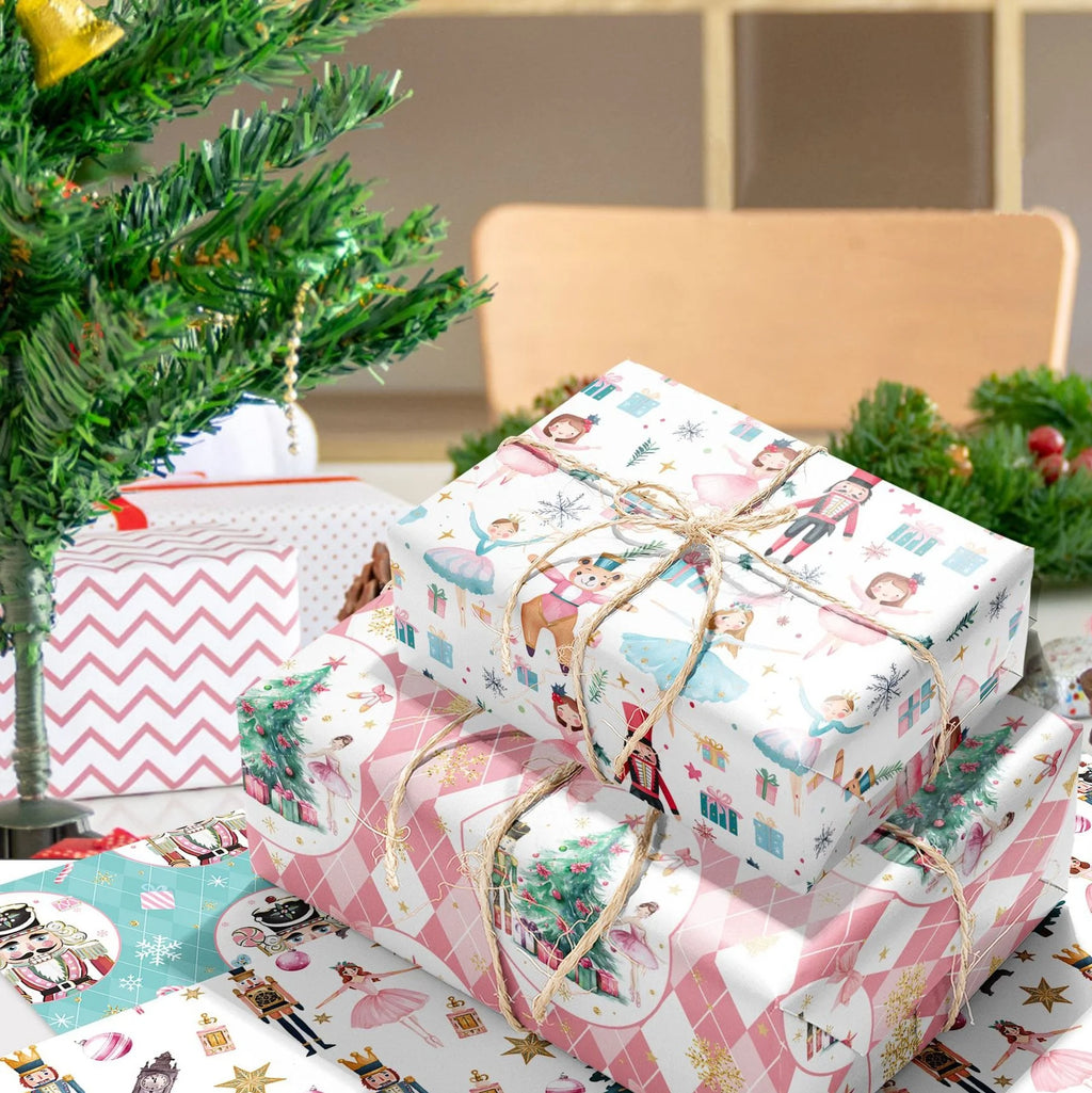 Nutcracker Wrapping Paper Festive Christmas Gift Packaging Christmas Gift Wrapping Paper Patterned Princess Themed Paper