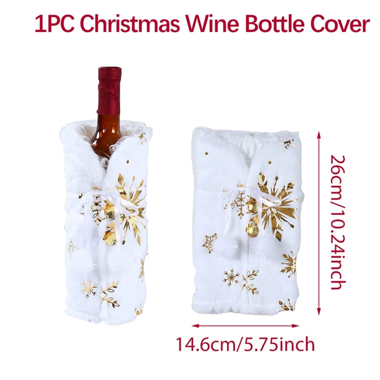 Christmas Wine Bottle Cover Merry Christmas Decorations For Home 2025 Cristmas Ornament Xmas Navidad Gifts Happy New Year 2026
