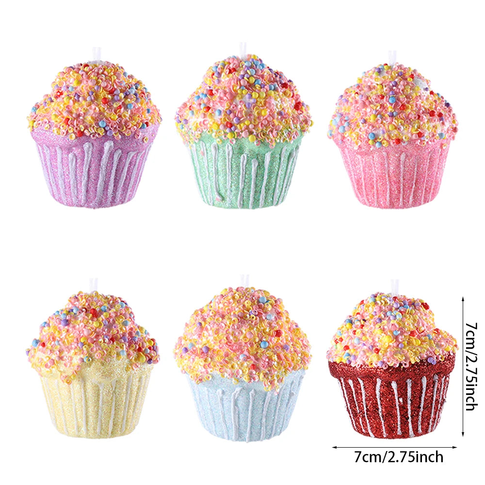 Mix Cute Candy Donuts Cupcake Ice Cream Cone Christmas Ornaments Kit Christmas Tree Hanging Decorations Gifts Navidad Natal