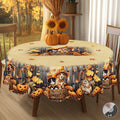1 Piece of Autum Thanksgiving Themed Printed Tablecloth, Retro Country Farmhouse, Pumpkin Pattern