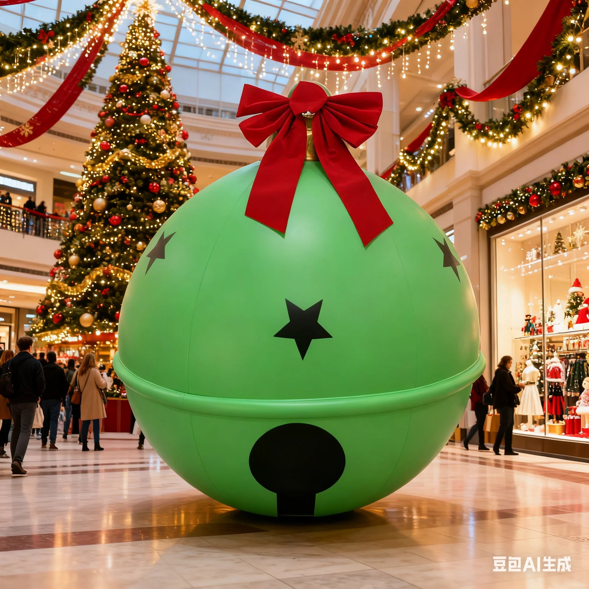 Inflatable Balls - Large Christmas Ornaments, Inflatable Balls for Holiday Decor, Weatherproof Outdoor Feature, Festive Lawn Decoration
