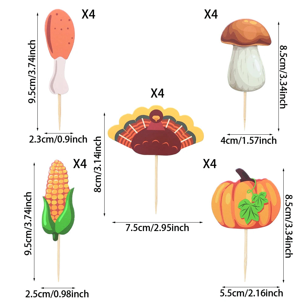 Hello Autumn Thanksgiving Decoration Happy Fall Banner Maple Leaf Cake Toppers Pumpkin Honeycomb Wall Fireplace Hanging Ornament