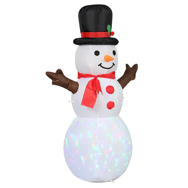 Christmas Inflatable Gas Model Lighting Outdoor Courtyard Party Decoration Rotating Colorful Lights Christmas Snowman