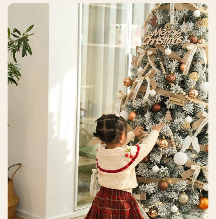 New Christmas decorations for home white Christmas tree living room high-end encryption ornaments large-scale atmosphere layout