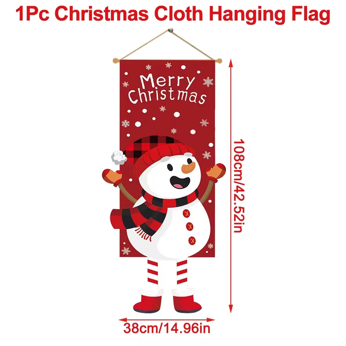Merry Christmas Hanging Flag Christmas Decorations For Home 2024 Christmas Door Banner Xmas Gifts Navidad Happy New Year 2025