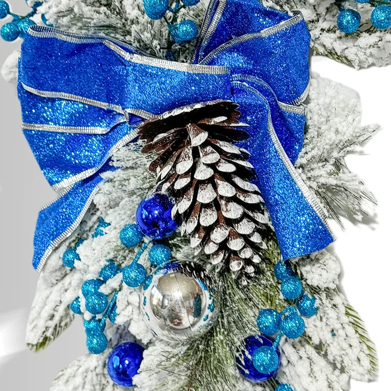 Festive Christmas Upside-Down Staircase Ornaments Home Wall Decorations Christmas Wreaths
