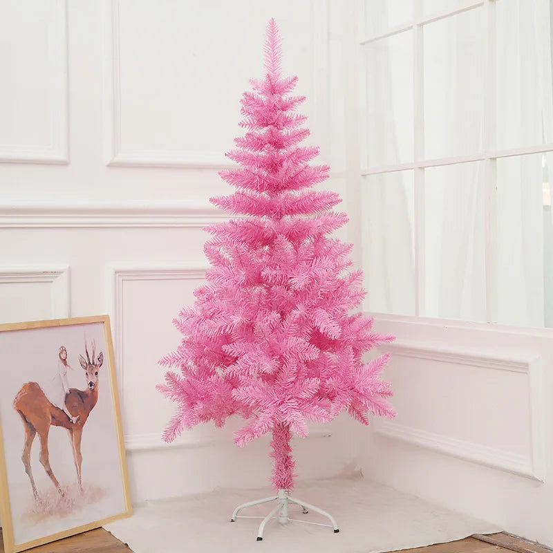 Xmas Decoration Window Ornaments Artificial Christmas Tree Pink Rose Red Christmas Tree Decorations Christmas Decoration Gift