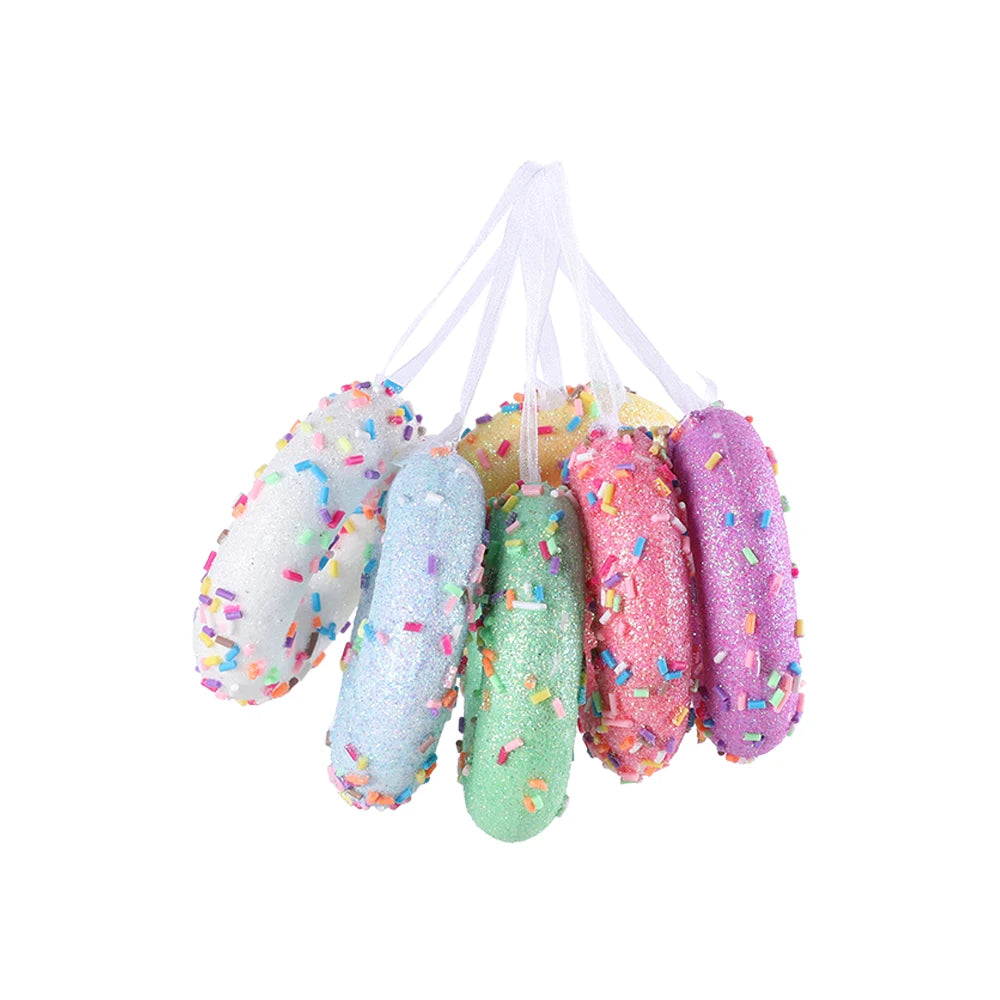Mix Cute Candy Donuts Cupcake Ice Cream Cone Christmas Ornaments Kit Christmas Tree Hanging Decorations Gifts Navidad Natal