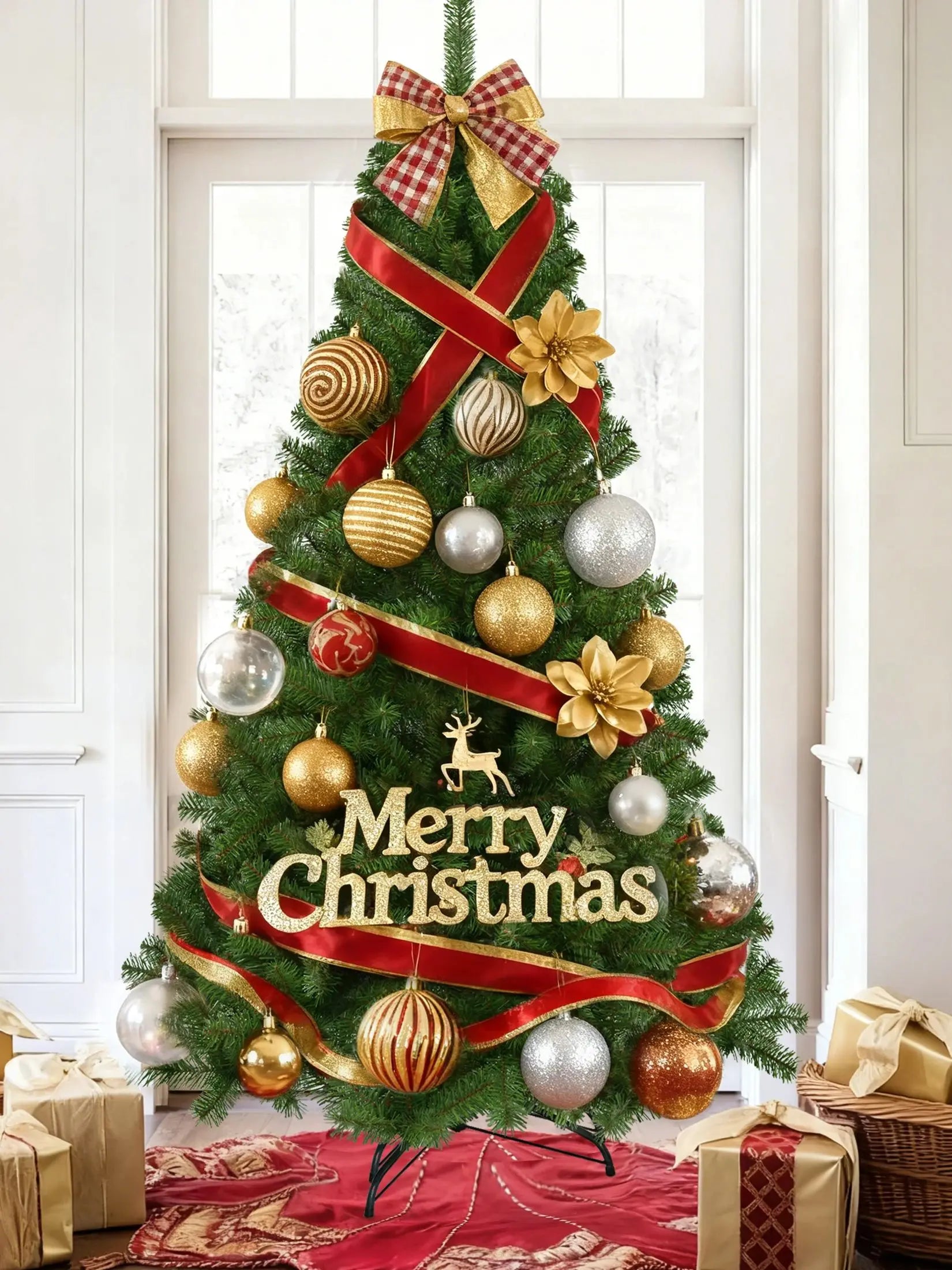 Christmas Decorations 210/180/150/120CM Artificial Christmas Tree Green Xmas Decor New Year Holiday Party Room Decor Home Decor