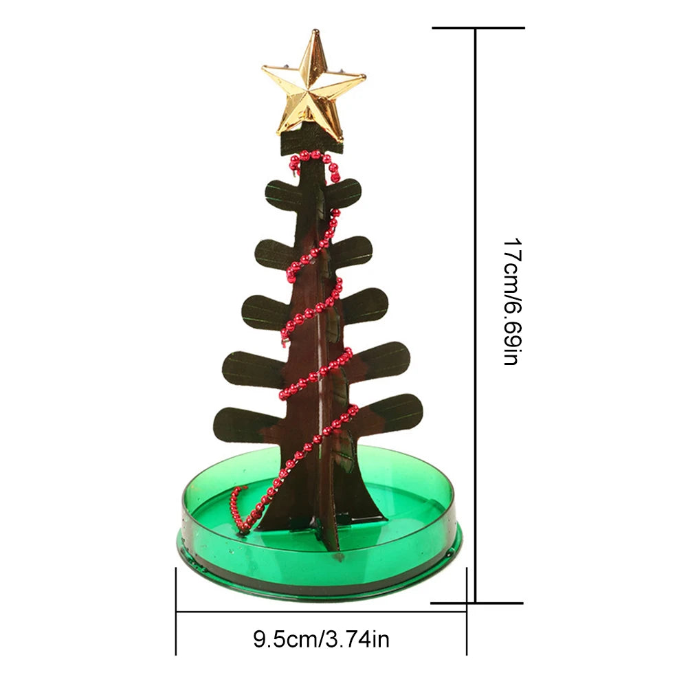 Mini Magic Christmas Tree Decor Educational Magic Grow Crystal Christmas Tree Novelty DIY Fun Xmas Gift for Adults Kids