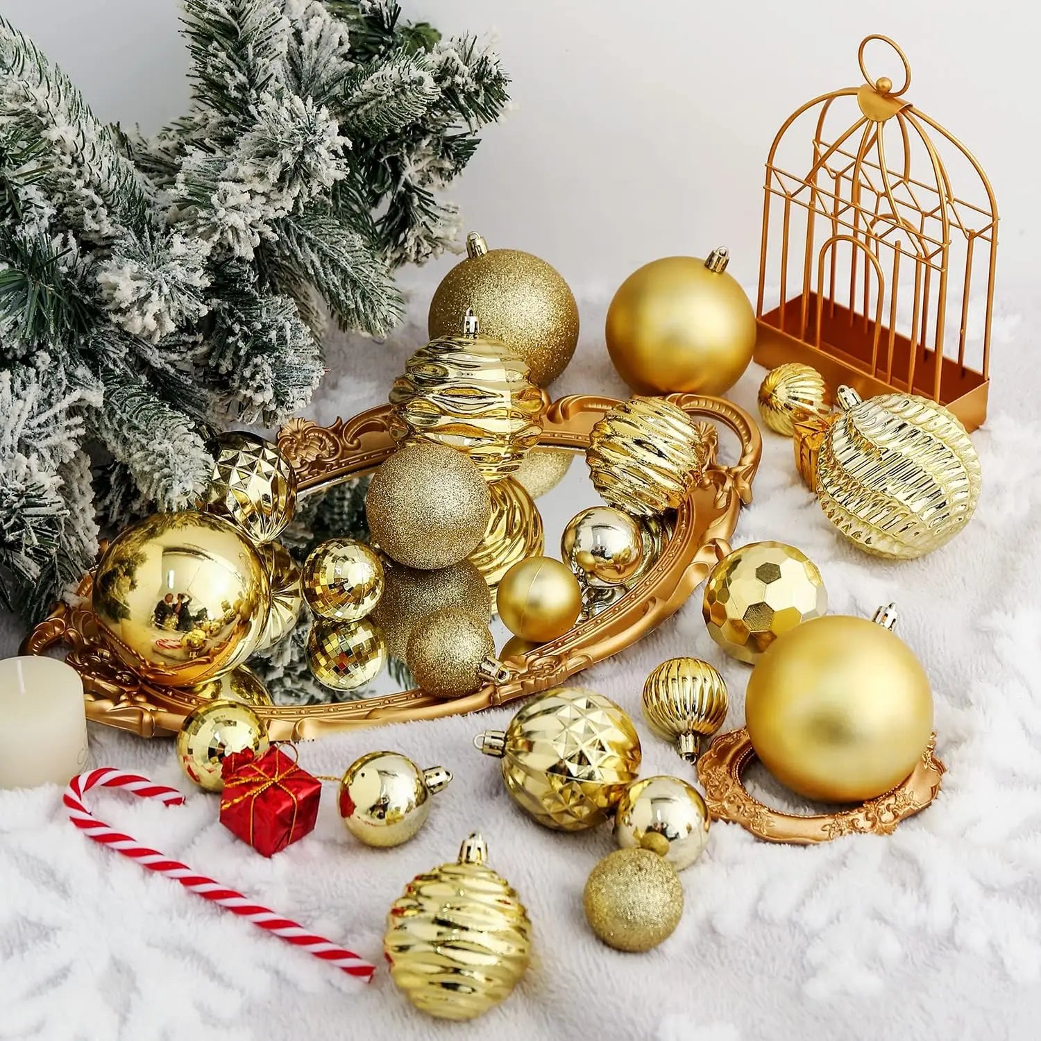 24PCS Shatterproof Christmas Ball Ornaments Xmas Tree Decorations Hanging Balls for Holiday Wedding Party Home Decor