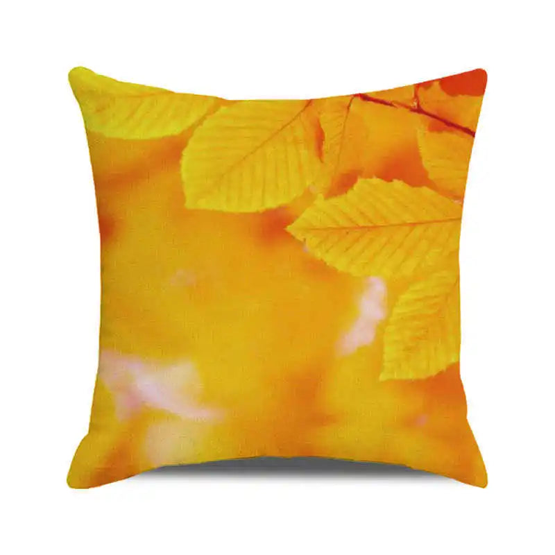 Happy Thanksgiving! Autumn maple leaves Digital printing short plush pillow covers for car sofa office cushion cover home goods