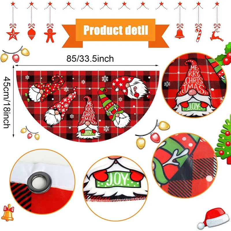 Christmas Outdoor Fan-shaped Flag Banner Merry Christmas Decoration for Home 2024 Xmas Ornament Navidad Natal Noel New Year 2025