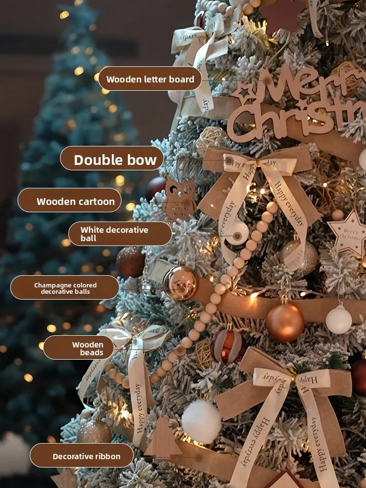 New Christmas decorations for home white Christmas tree living room high-end encryption ornaments large-scale atmosphere layout