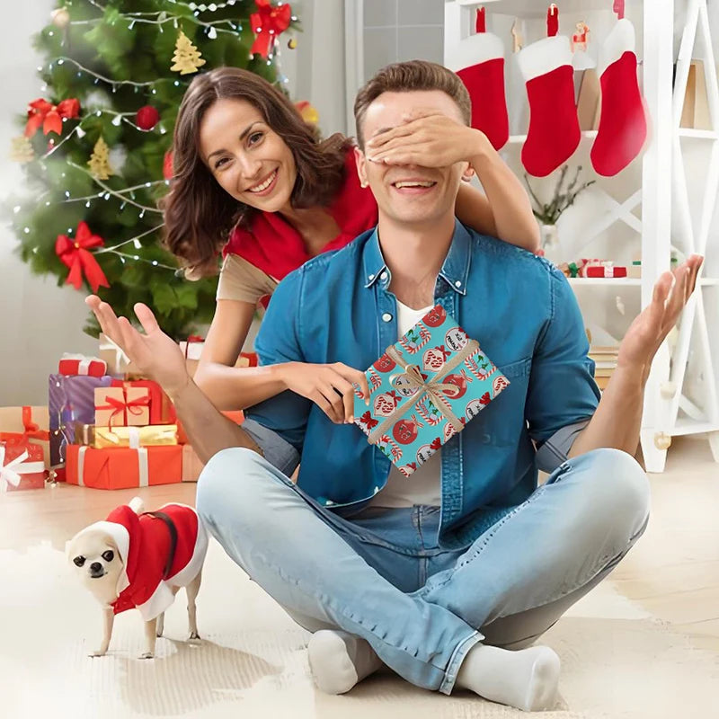 67 Santa-themed Christmas Wrapping Paper, 6 7 Children's Gift Wrap, 67 Humorous Christmas Wrap