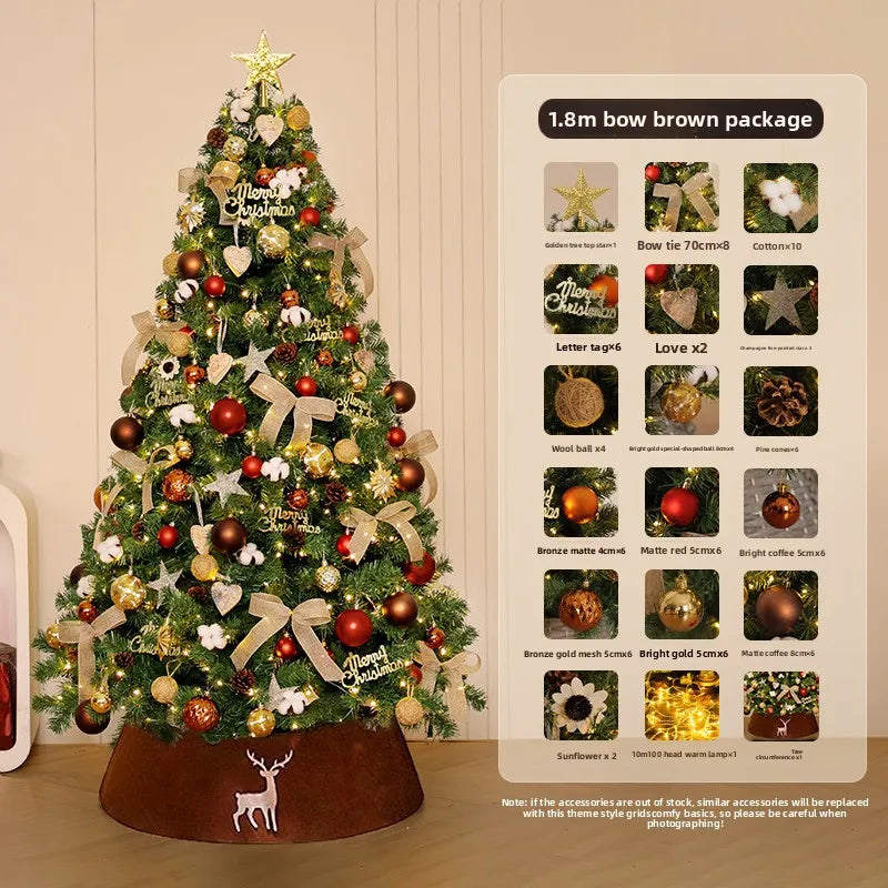 Christmas Decorations Christmas Tree with Lights Package Living Room Large Christmas Tree Ornament Scene Decoration