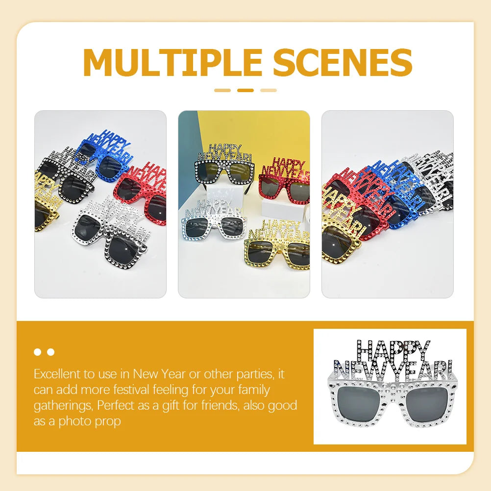 Happy New Year Funny Glasses Party Eyeglasses New Year's Eve Party Supplies Photo Props Fun Glasses 2023 Eyeglasses