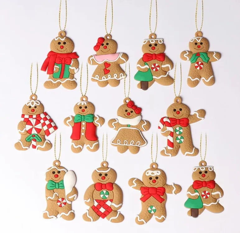 Christmas Decoration for Christmas Tree Ornaments Cooking Gingerbread Man Ornaments Hanging Decor for Tree Kitche Party Supplies