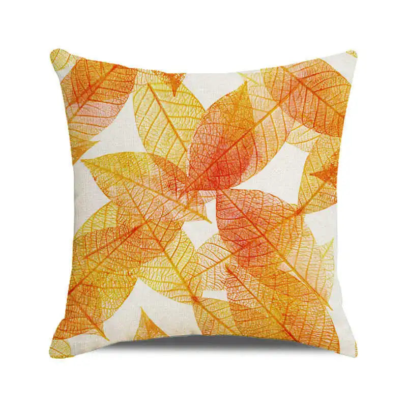 Happy Thanksgiving! Autumn maple leaves Digital printing short plush pillow covers for car sofa office cushion cover home goods