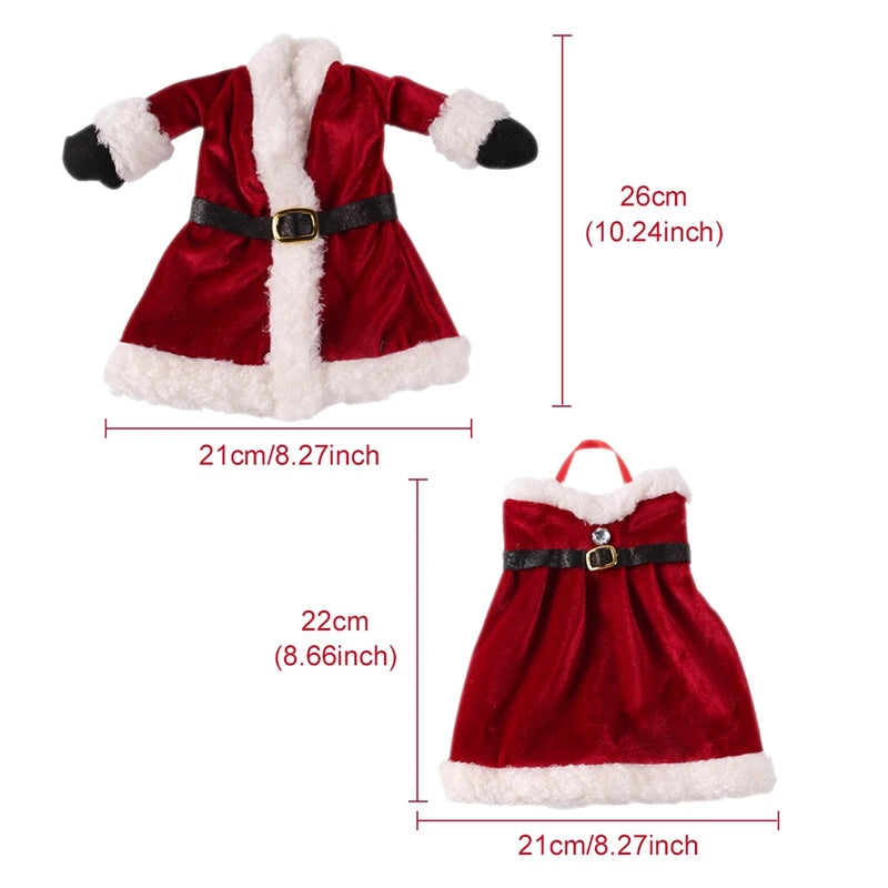 Christmas Wine Bottle Cover Merry Christmas Decoration For Home 2024 Christmas Ornaments Decor Happy New Year 2025 Navid Noel