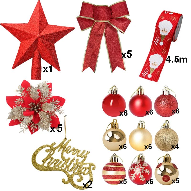 Christmas Decorations Set Christmas Tree Ornaments Hanging Home Decor Living Room Shop New Year Party Holiday Hat Dropshipping