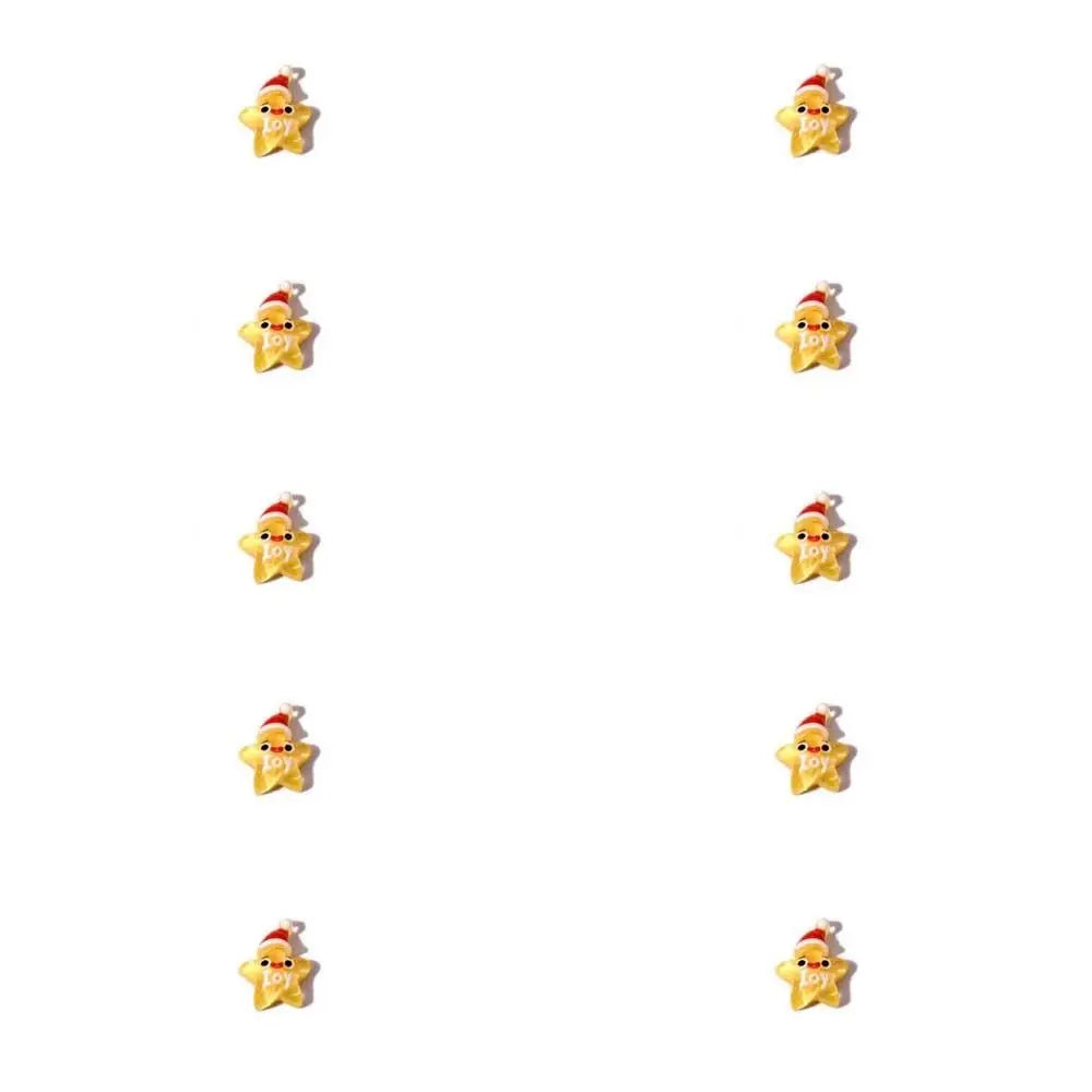 10Pcs/set Nail Supplies Christmas Nail Decorations Xmas Nail Charms Manicure Ornaments Christmas Nail Accessories Christmas Tree