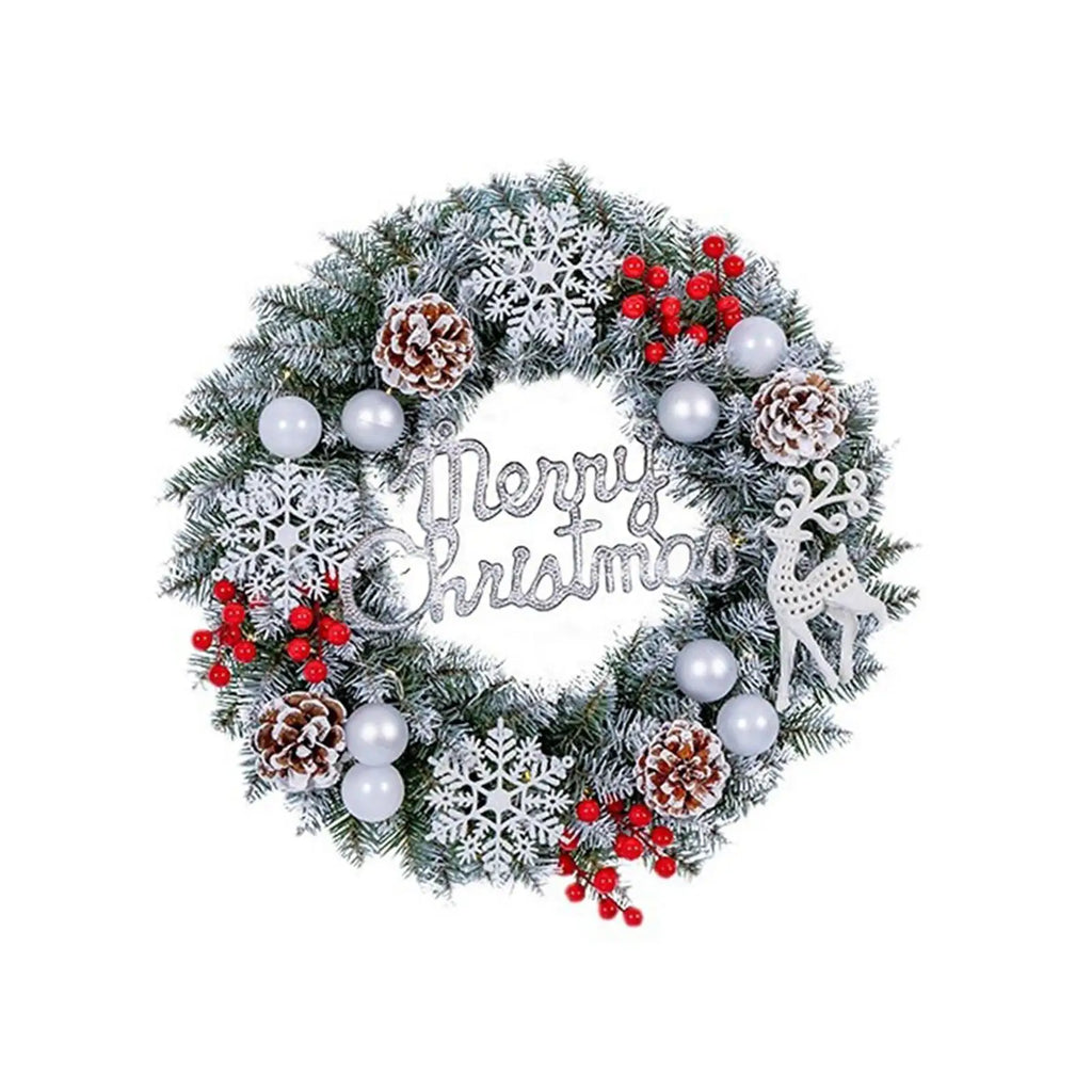 Christmas Wreath Christmas Decoration Wreath Holiday Wreath Snowflake Hanging