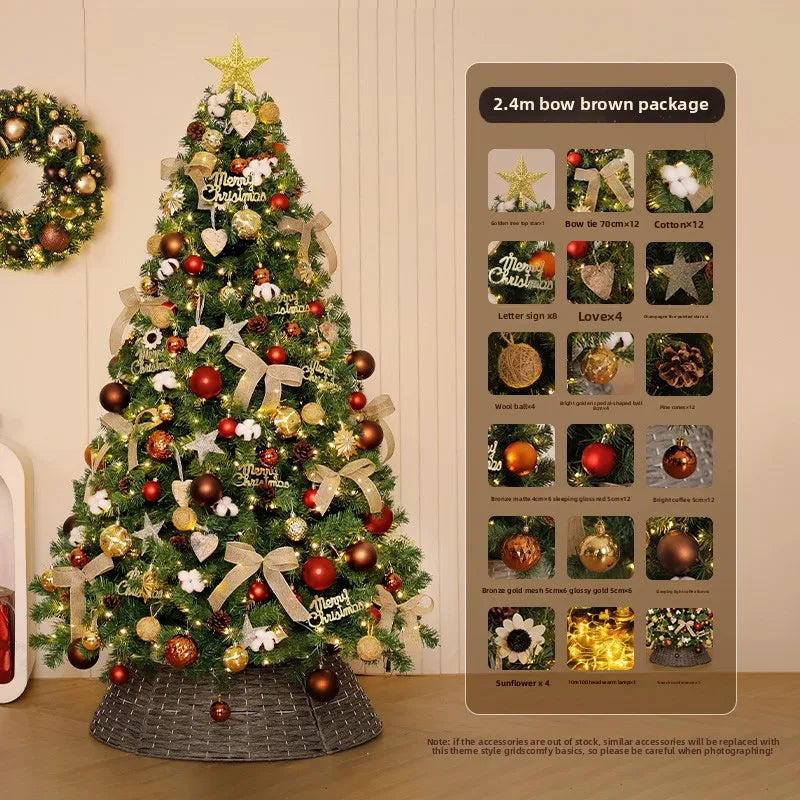 Christmas Decorations Christmas Tree with Lights Package Living Room Large Christmas Tree Ornament Scene Decoration