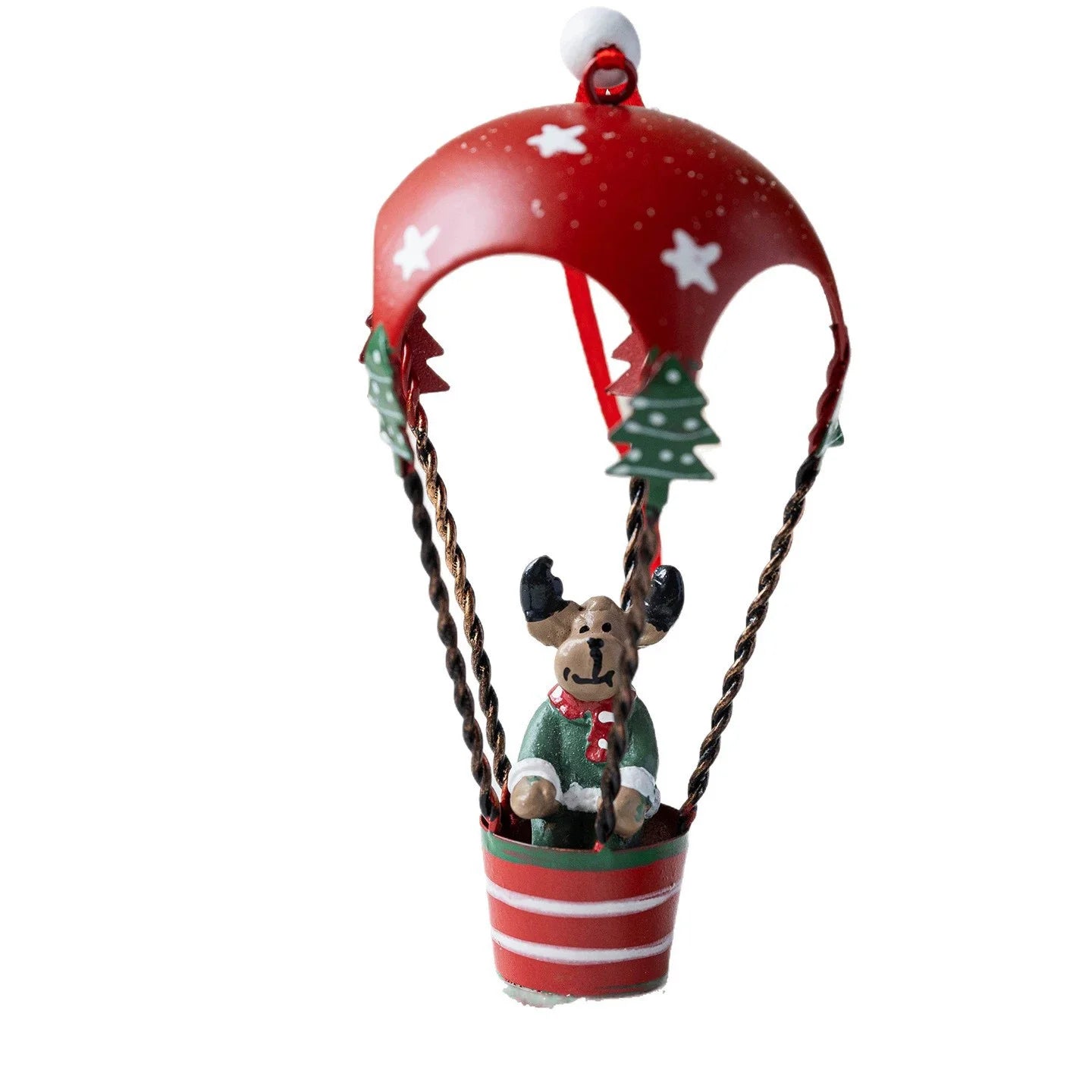 Retro Iron Christmas Pendant Antique Style Santa Claus Airplane Christmas Tree Hanging Decoration Ornaments Snowman Decorative