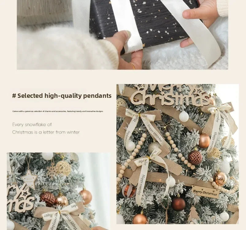 New Christmas decorations for home white Christmas tree living room high-end encryption ornaments large-scale atmosphere layout