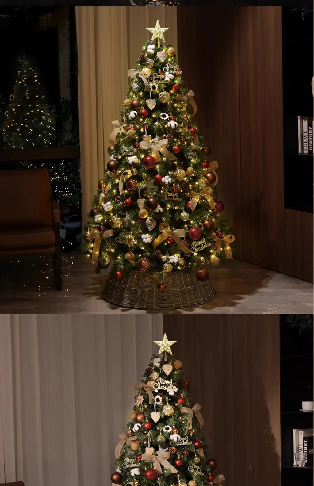 Christmas Decorations Christmas Tree with Lights Package Living Room Large Christmas Tree Ornament Scene Decoration