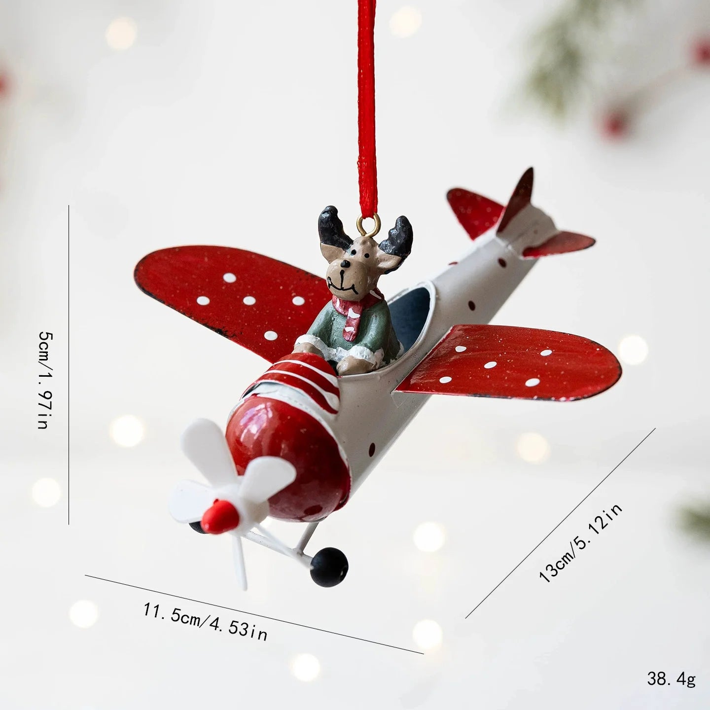 Retro Iron Christmas Pendant Antique Style Santa Claus Airplane Christmas Tree Hanging Decoration Ornaments Snowman Decorative