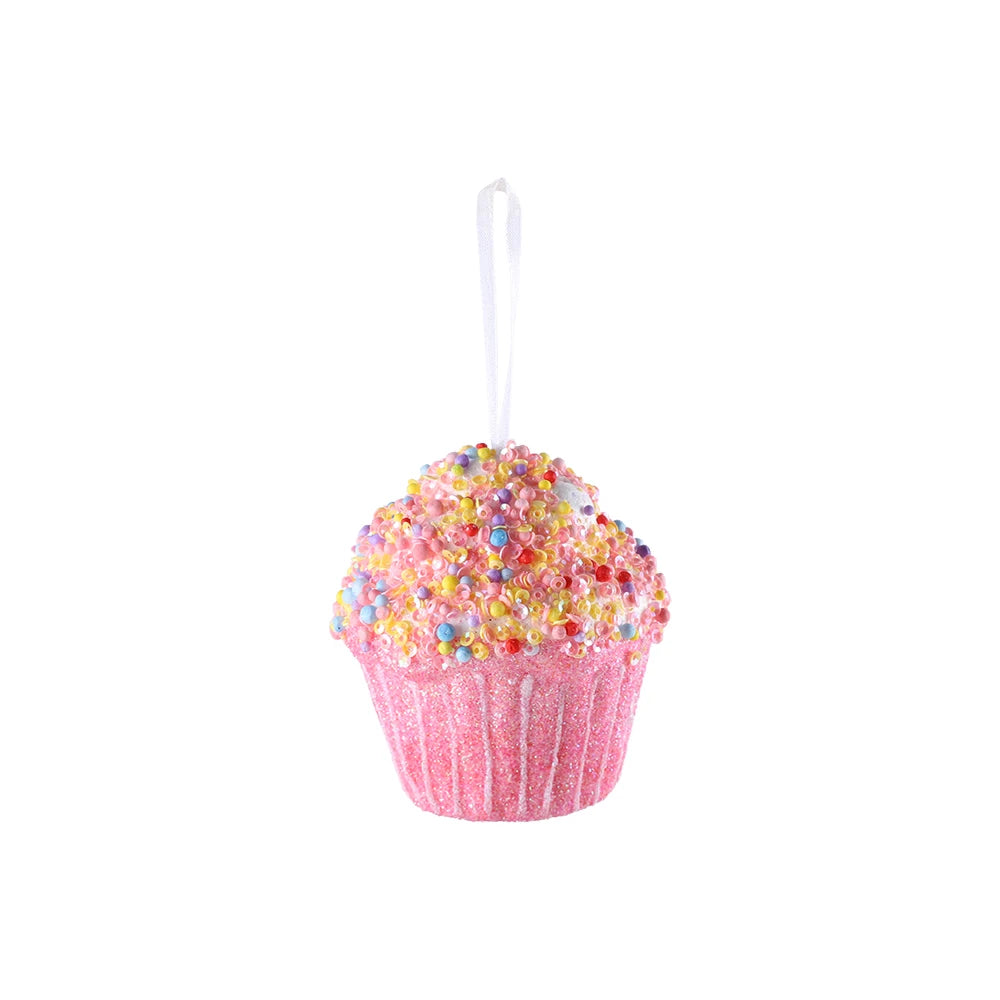 Mix Cute Candy Donuts Cupcake Ice Cream Cone Christmas Ornaments Kit Christmas Tree Hanging Decorations Gifts Navidad Natal